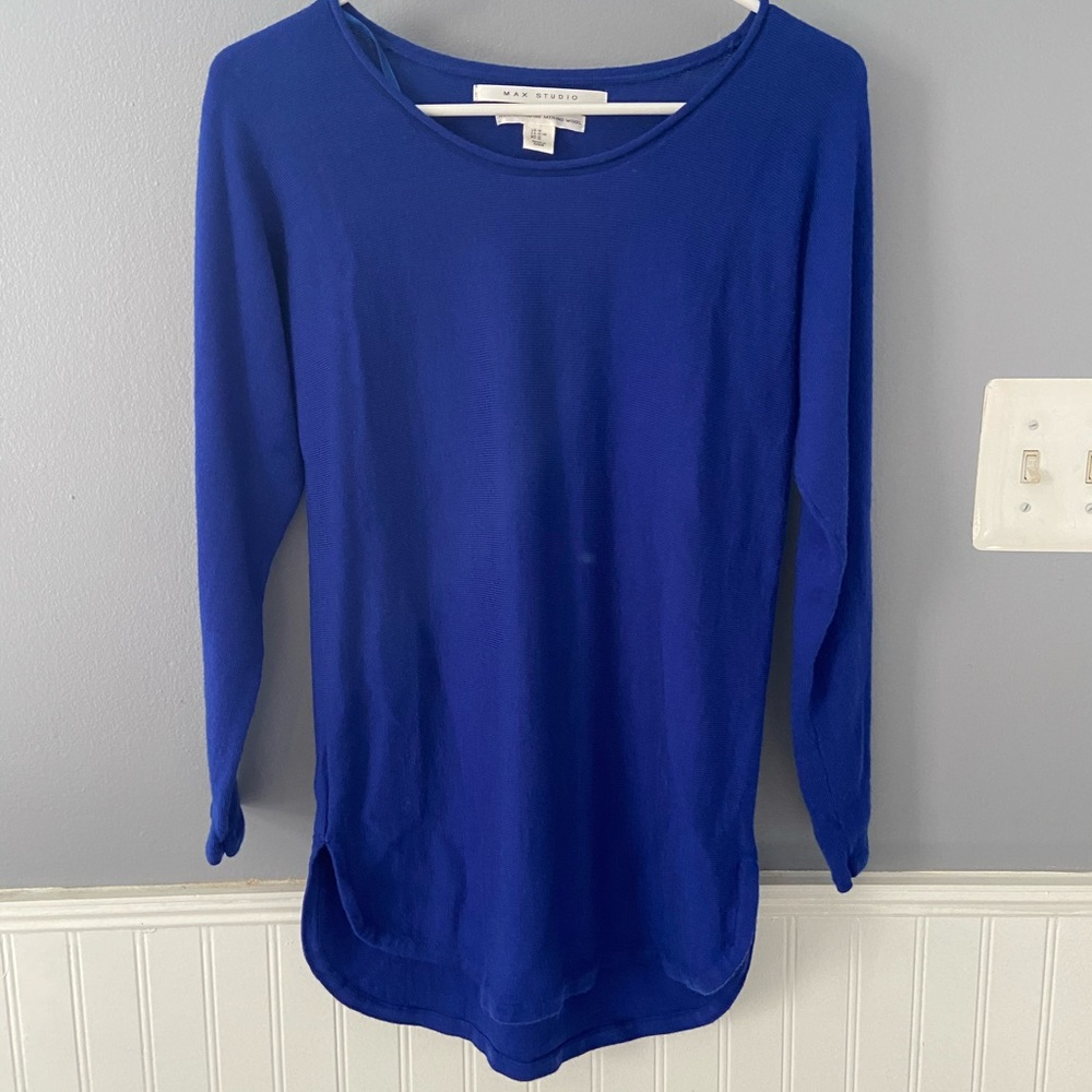 NWOT Max Studio Extrafine Wool 3/4 Sleeve Sweater